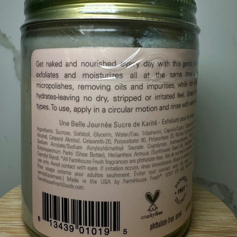 NWT FarmHouse Fresh One Fine Day Shea Sugar Flawless Face Cleansing Polish 6oz - Picture 2 of 3